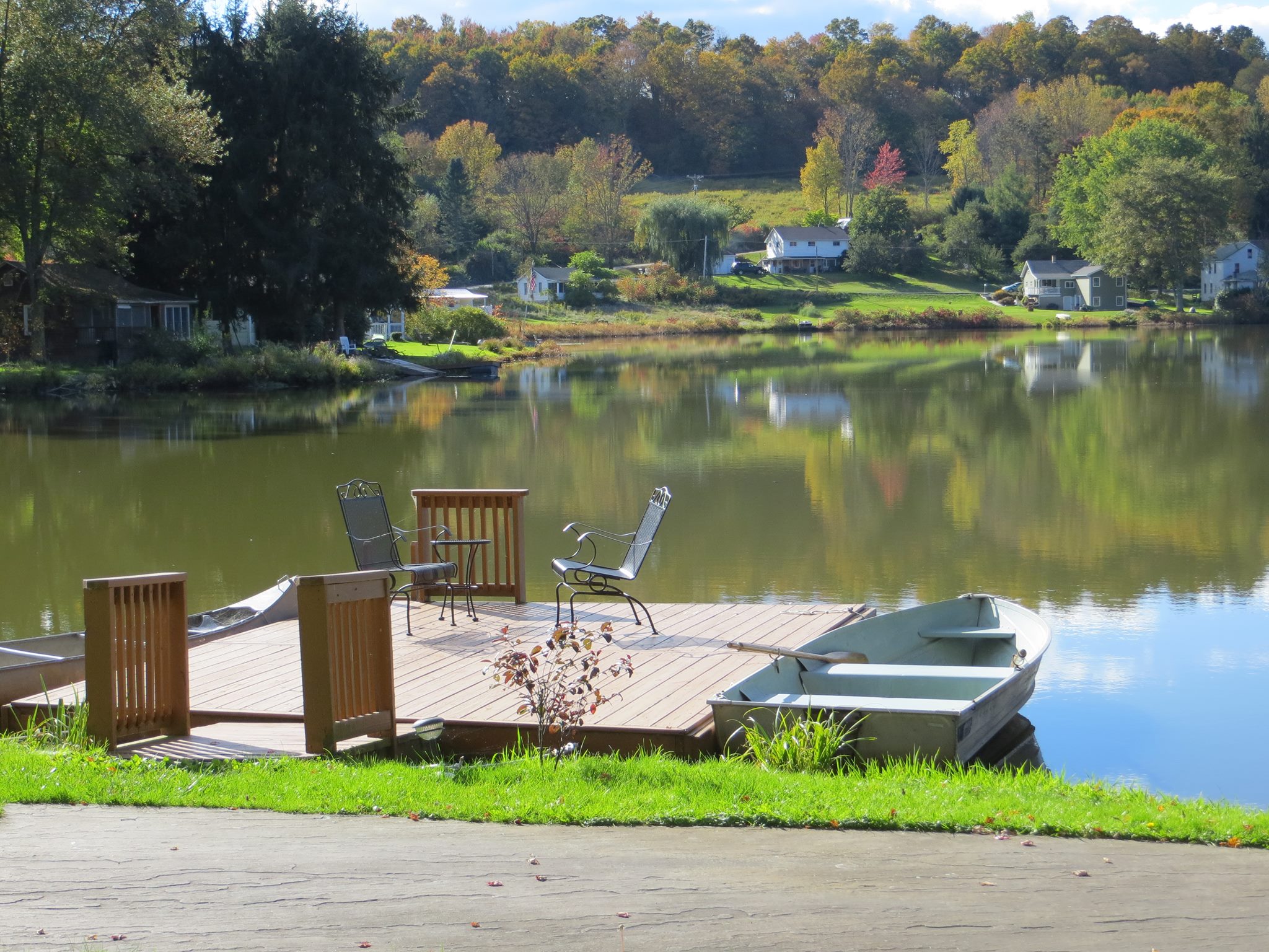 Dock on a lake in Susquehanna county.