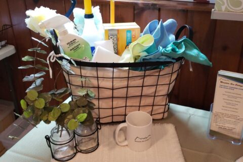 Welcome basket for next guest